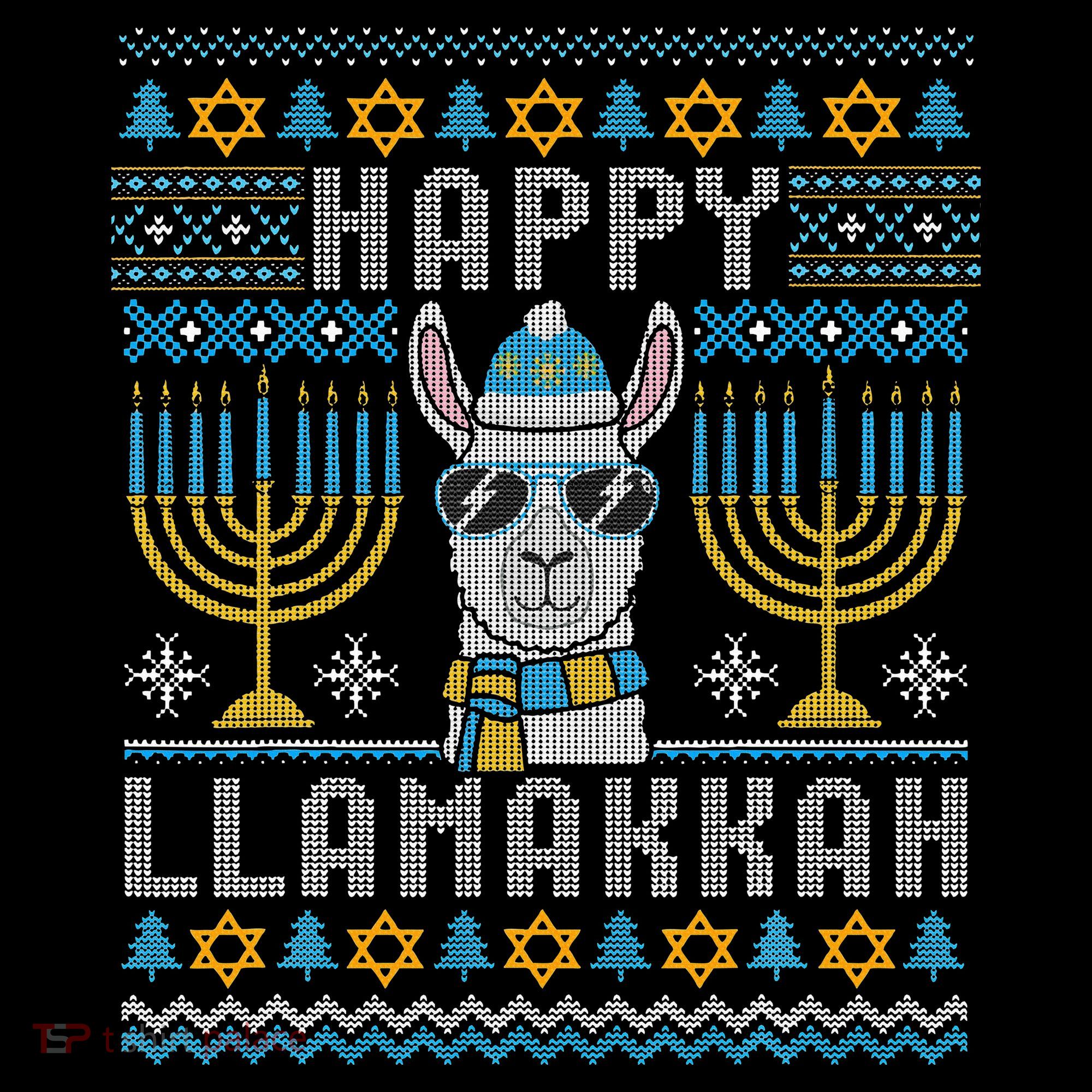 Funny Ugly Hanukkah Sweater Llama Llamakkah Gift Coffee Mug