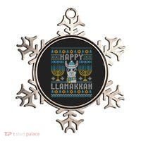 Funny Ugly Hanukkah Sweater Llama Llamakkah Gift Ornament thumb 0