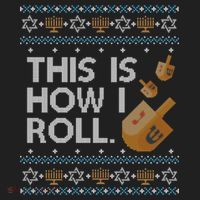 Funny Ugly Hanukkah Sweater How I Roll Dreidel Tumbler thumb 3
