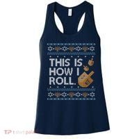 Funny Ugly Hanukkah Sweater How I Roll Dreidel Women's Tank Top thumb 0