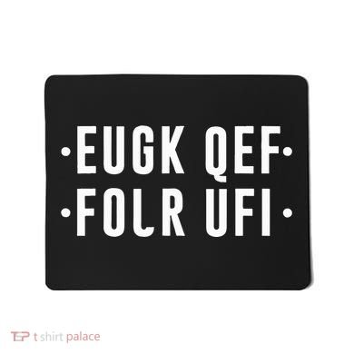 Fold Up Hidden Message F Off Funny Word Mousepad