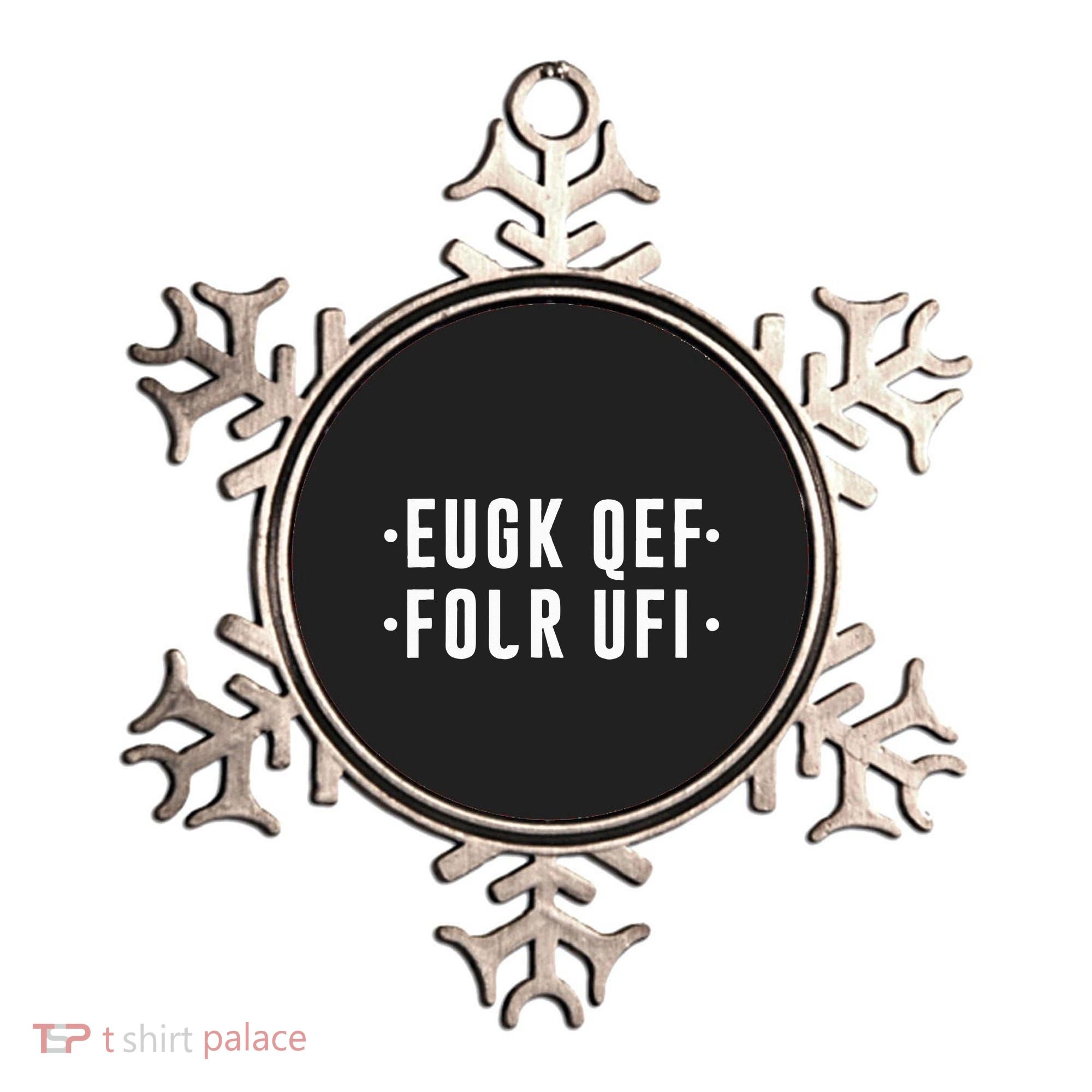 Fold Up Hidden Message F Off Funny Word Ornament