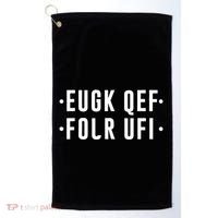 Fold Up Hidden Message F Off Funny Word Golf Towel thumb 0
