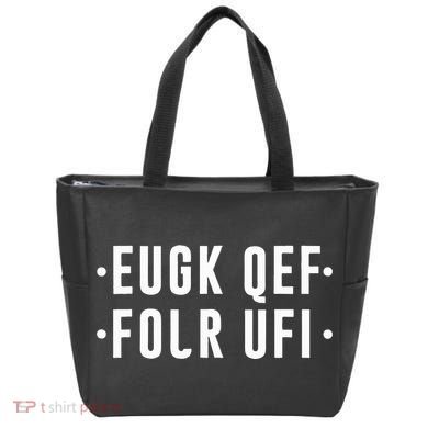 Fold Up Hidden Message F Off Funny Word Tote Bag