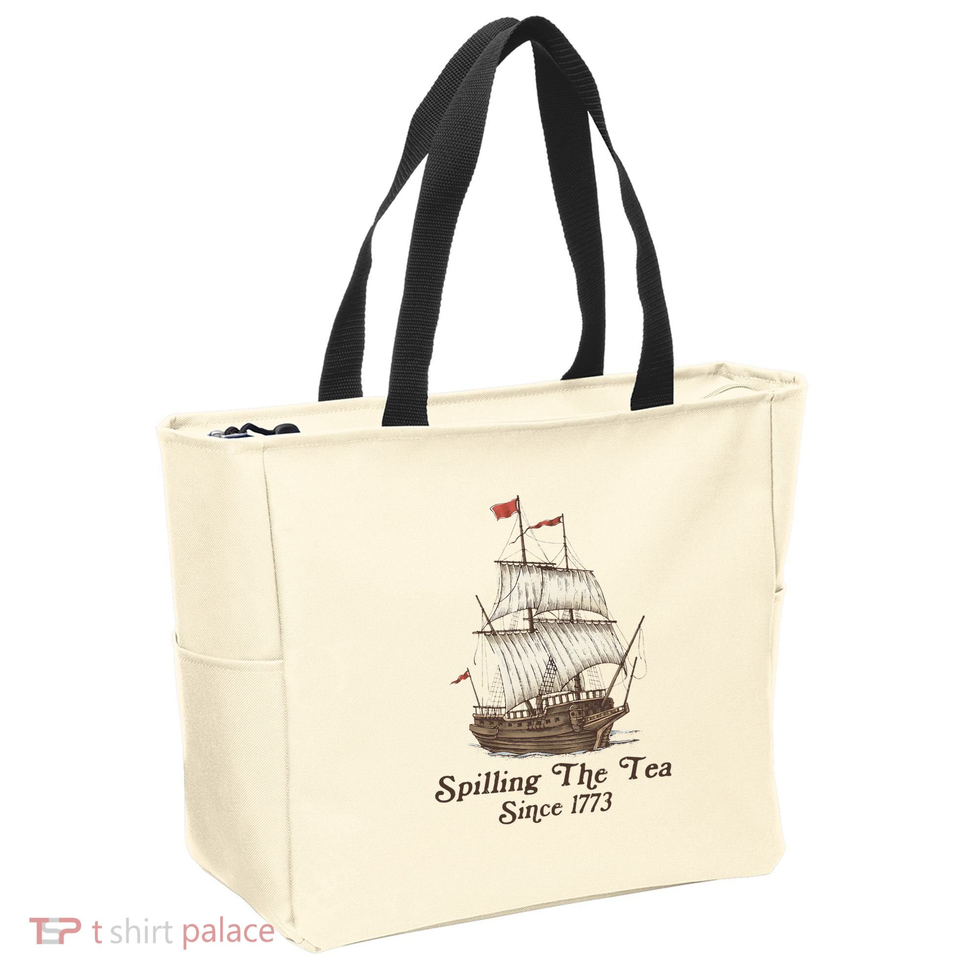 Funny Us History Teacher Boston Spilling The Tea Since 1773 Tote Bag