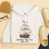 Funny Us History Teacher Boston Spilling The Tea Since 1773 Hoodie thumb 4