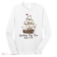 Funny Us History Teacher Boston Spilling The Tea Since 1773 Long Sleeve Shirt thumb 0