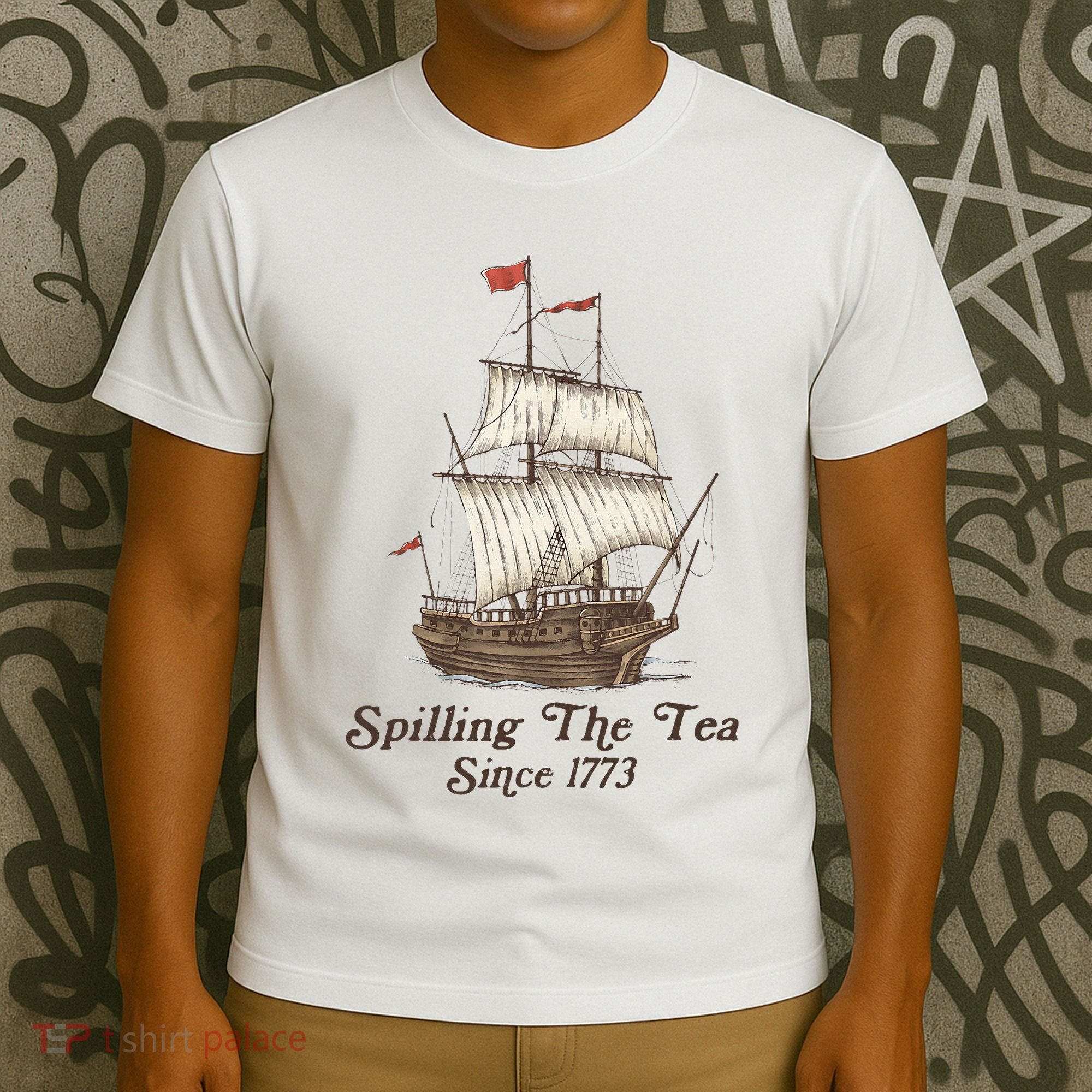 Funny Us History Teacher Boston Spilling The Tea Since 1773 T-Shirt