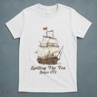 Funny Us History Teacher Boston Spilling The Tea Since 1773 T-Shirt thumb 5
