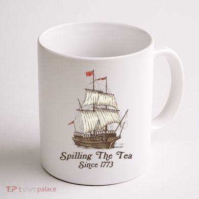 Funny Us History Teacher Boston Spilling The Tea Since 1773 Coffee Mug back