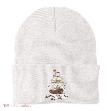 Funny Us History Teacher Boston Spilling The Tea Since 1773 Beanie