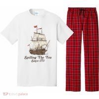 Funny Us History Teacher Boston Spilling The Tea Since 1773 Pajama Set thumb 0