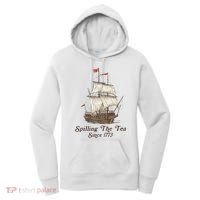 Funny Us History Teacher Boston Spilling The Tea Since 1773 Women's Hoodie thumb 0