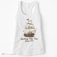 Funny Us History Teacher Boston Spilling The Tea Since 1773 Women's Tank Top thumb 0