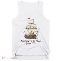 Funny Us History Teacher Boston Spilling The Tea Since 1773 Tank Top thumb 0