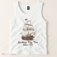 Funny Us History Teacher Boston Spilling The Tea Since 1773 Tank Top thumb 2