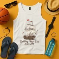 Funny Us History Teacher Boston Spilling The Tea Since 1773 Tank Top thumb 4