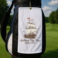 Funny Us History Teacher Boston Spilling The Tea Since 1773 Golf Towel thumb 2