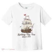 Funny Us History Teacher Boston Spilling The Tea Since 1773 Toddler T-Shirt thumb 0