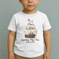 Funny Us History Teacher Boston Spilling The Tea Since 1773 Toddler T-Shirt thumb 2