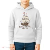 Funny Us History Teacher Boston Spilling The Tea Since 1773 Kids Hoodie thumb 4