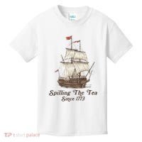 Funny Us History Teacher Boston Spilling The Tea Since 1773 Kids T-Shirt thumb 0