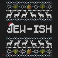 Fun Ugly Hanukkah Sweater Jewgiftish Santa Hat Merry Christmas Gift Bucket Hat thumb 4