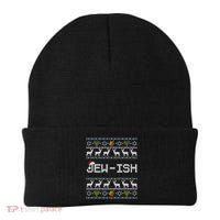 Fun Ugly Hanukkah Sweater Jewgiftish Santa Hat Merry Christmas Gift Beanie thumb 0