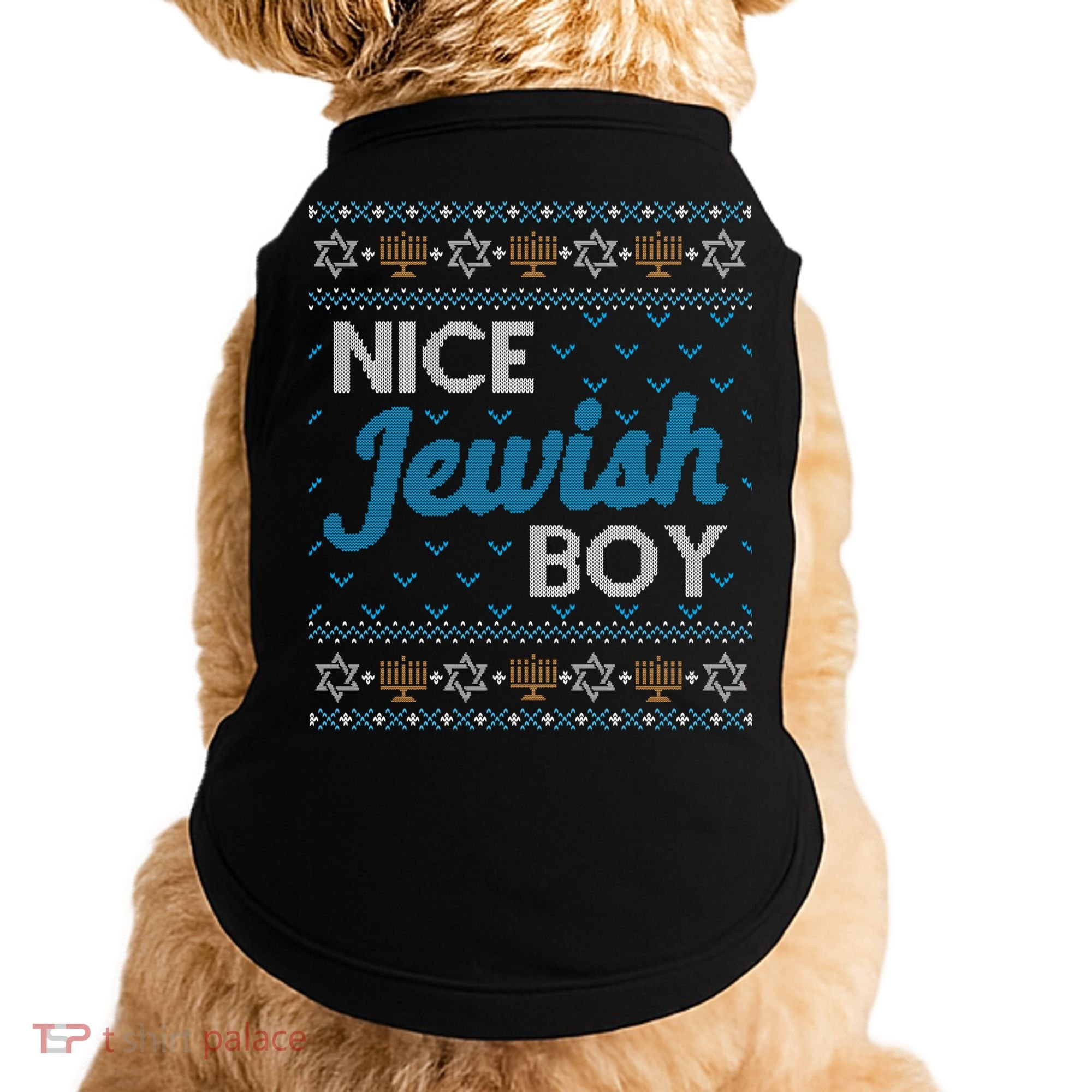 Funny Ugly Hanukkah Sweater Nice Jewish Boy Matching Doggie Tank