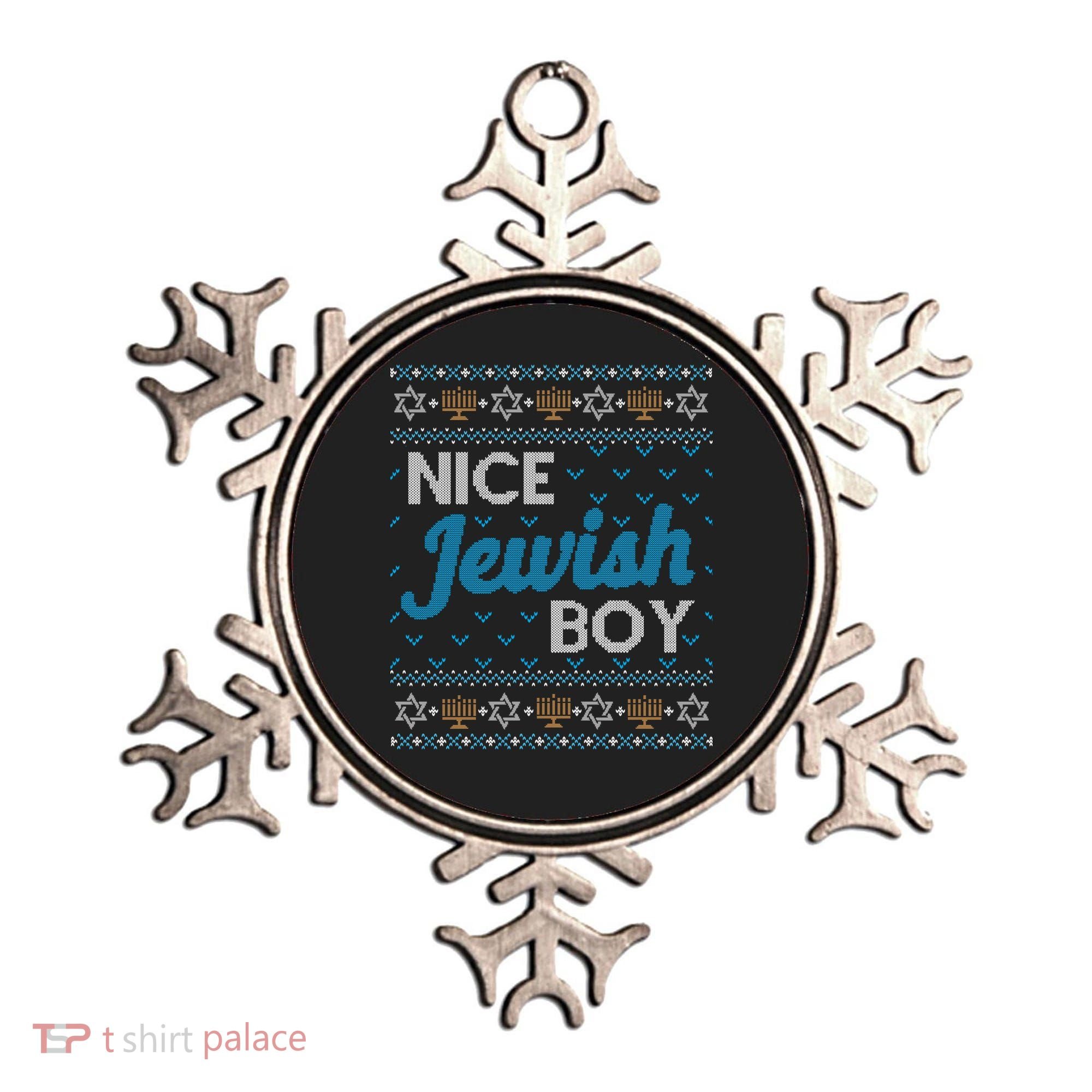 Funny Ugly Hanukkah Sweater Nice Jewish Boy Matching Ornament