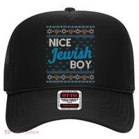 Funny Ugly Hanukkah Sweater Nice Jewish Boy Matching Hat thumb 0