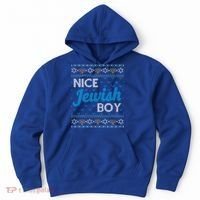 Funny Ugly Hanukkah Sweater Nice Jewish Boy Matching Hoodie thumb 0