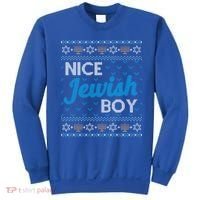 Funny Ugly Hanukkah Sweater Nice Jewish Boy Matching Sweatshirt thumb 0