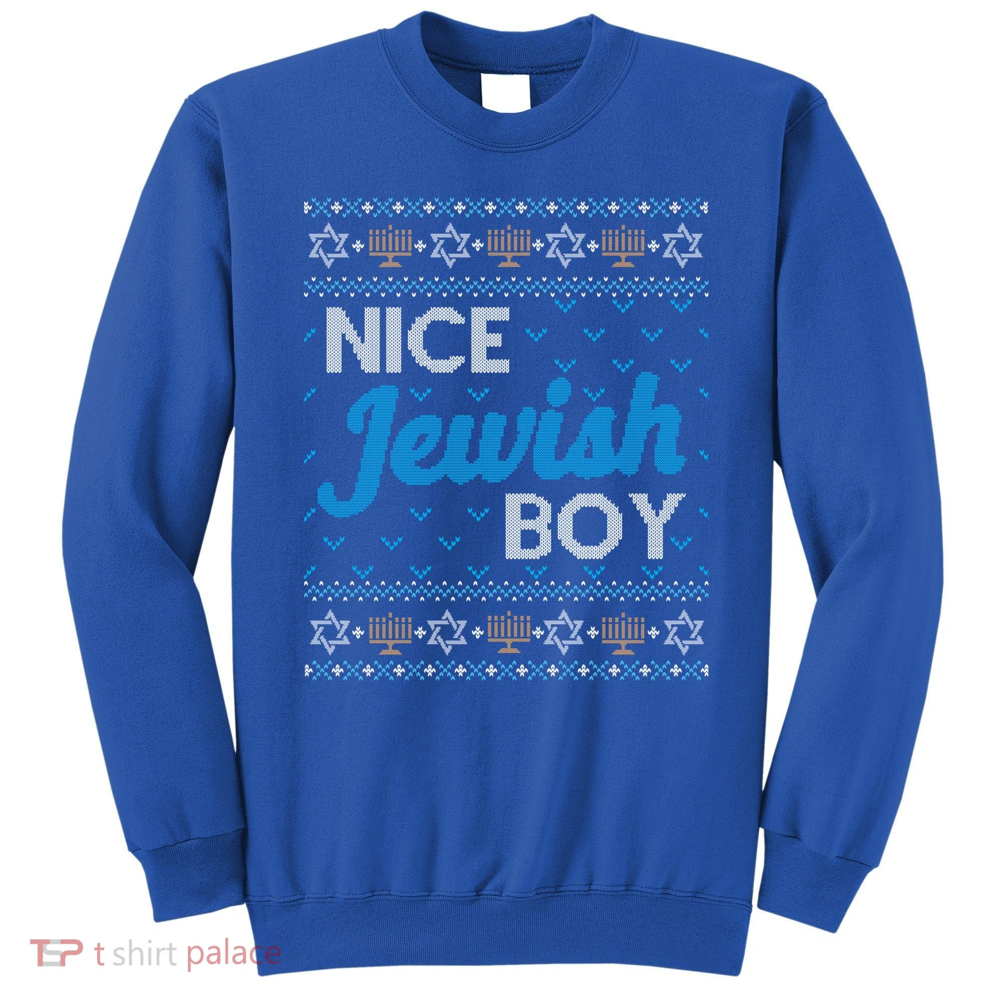 Funny Ugly Hanukkah Sweater Nice Jewish Boy Matching Sweatshirt