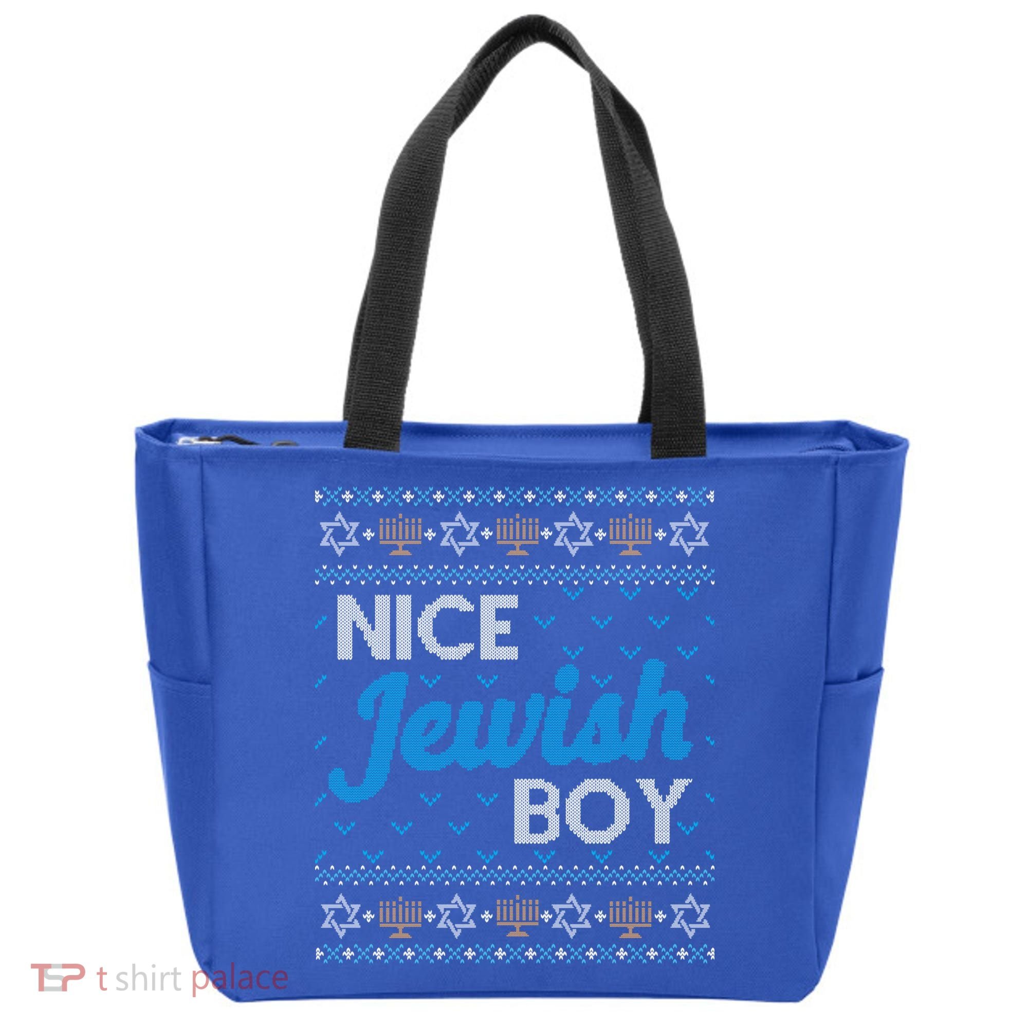 Funny Ugly Hanukkah Sweater Nice Jewish Boy Matching Tote Bag