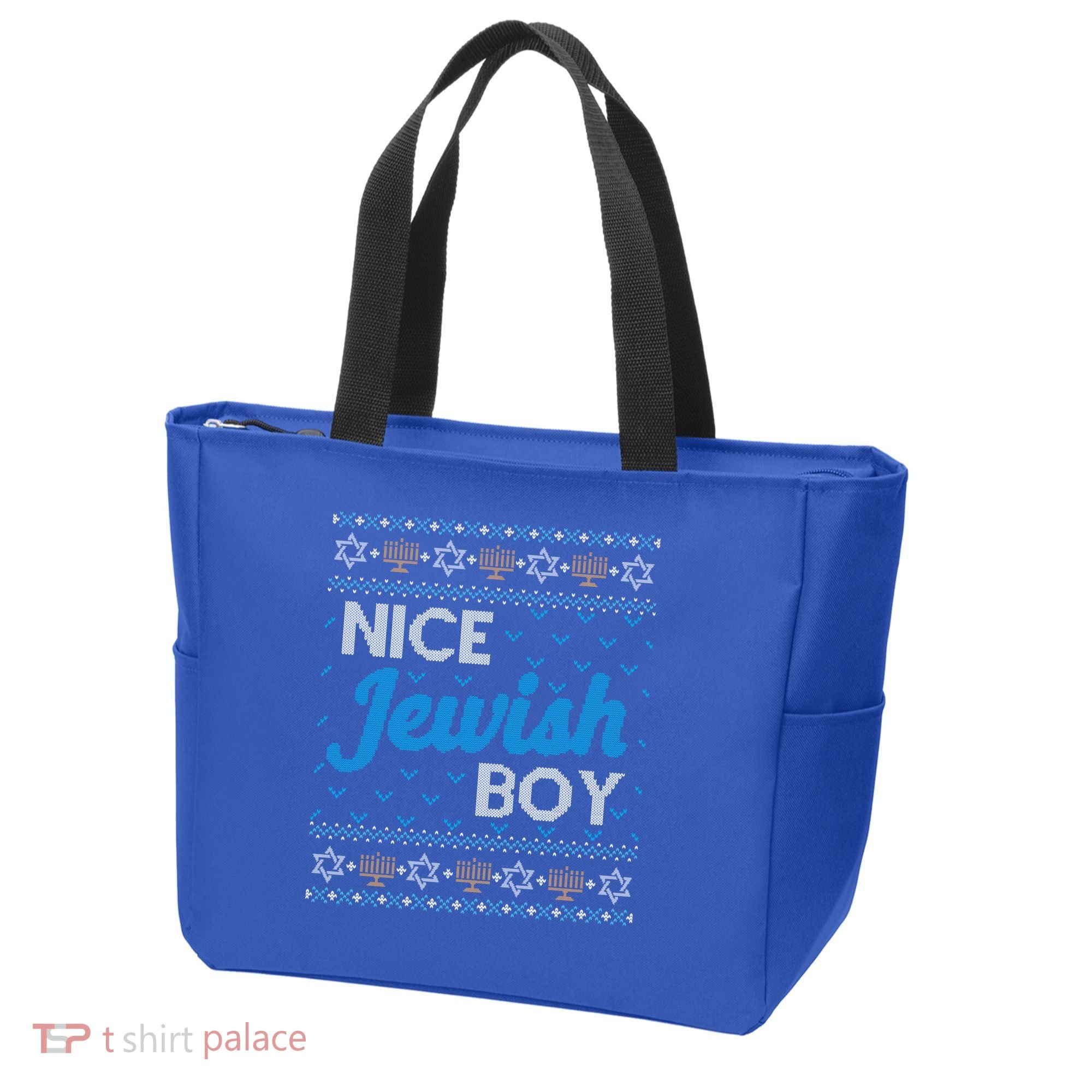 Funny Ugly Hanukkah Sweater Nice Jewish Boy Matching Tote Bag