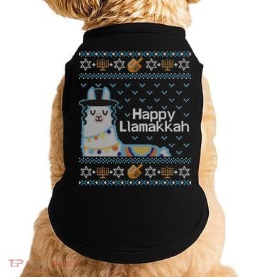 Funny Ugly Hanukkah Sweater Llama Llamakkah Gift Doggie Tank