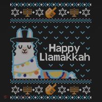 Funny Ugly Hanukkah Sweater Llama Llamakkah Gift Women's Hoodie thumb 2