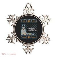 Funny Ugly Hanukkah Sweater Llama Llamakkah Gift Ornament thumb 0