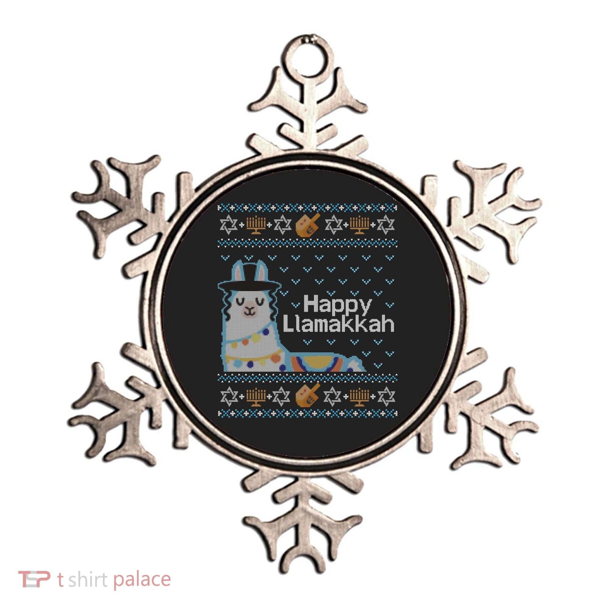 Funny Ugly Hanukkah Sweater Llama Llamakkah Gift Ornament