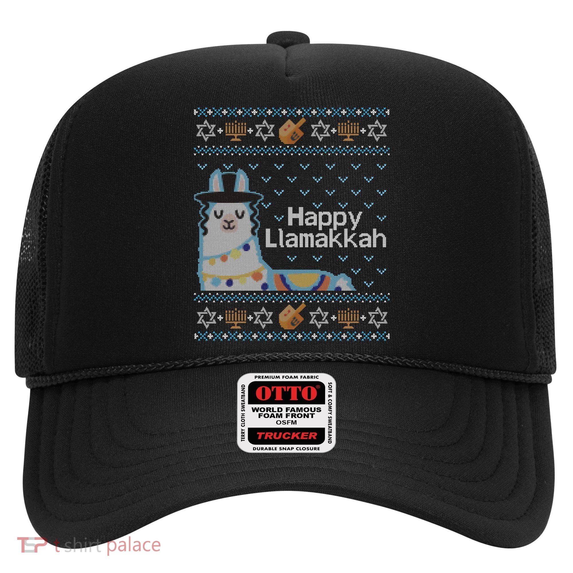Funny Ugly Hanukkah Sweater Llama Llamakkah Gift Hat