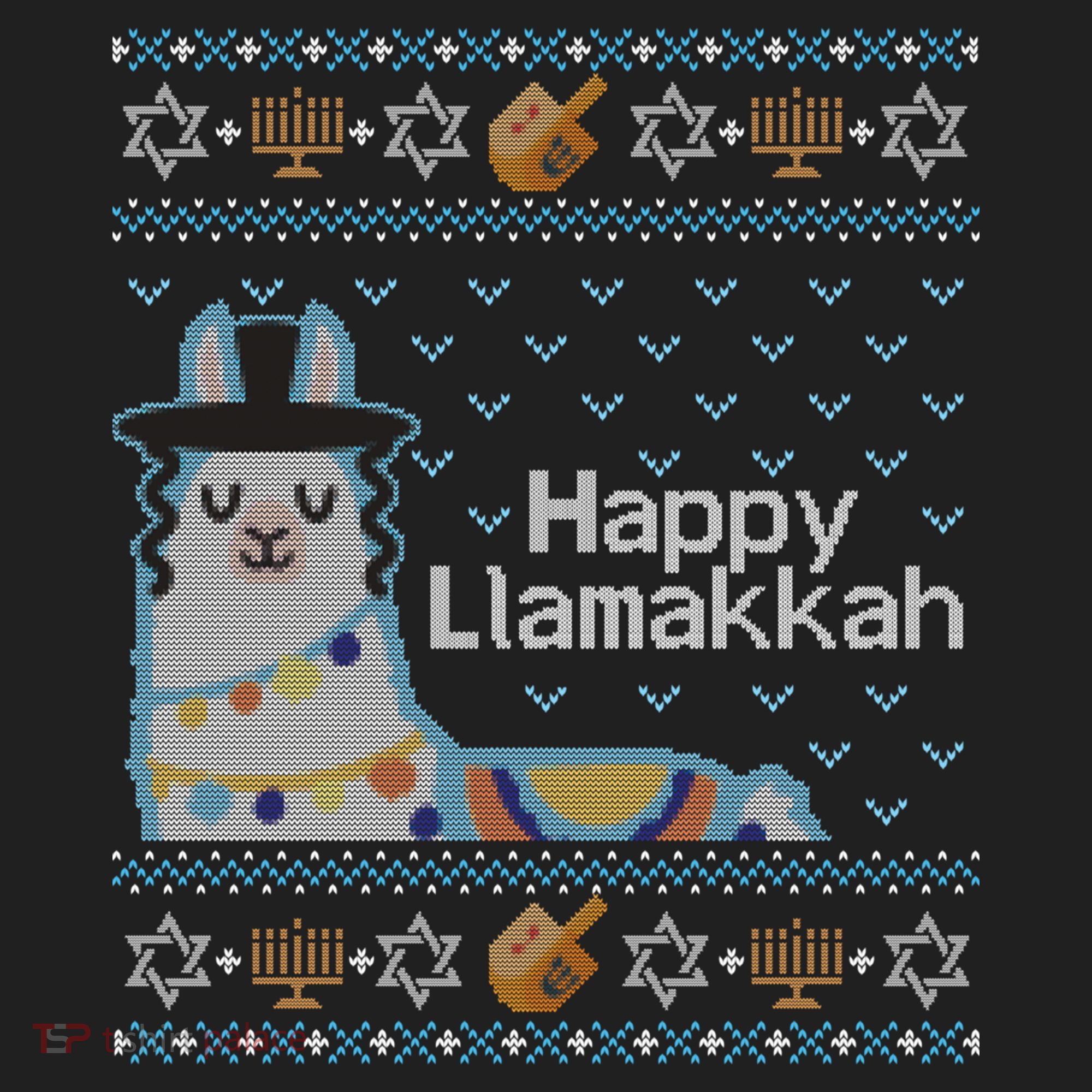 Funny Ugly Hanukkah Sweater Llama Llamakkah Gift Hat