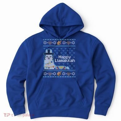 Funny Ugly Hanukkah Sweater Llama Llamakkah Gift Hoodie