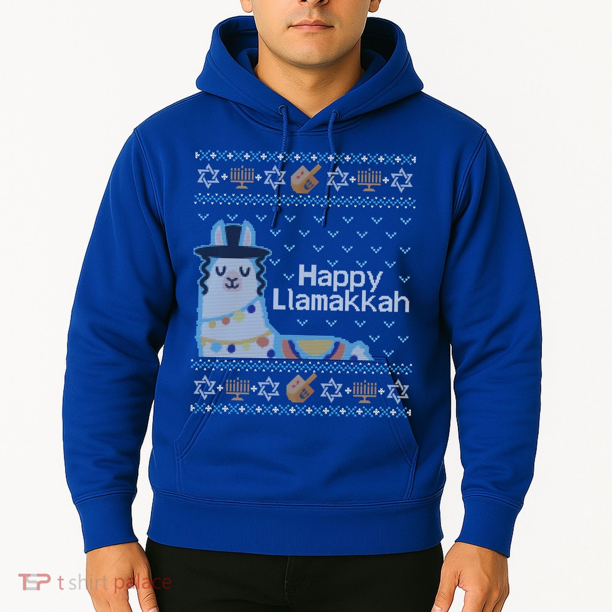 Funny Ugly Hanukkah Sweater Llama Llamakkah Gift Hoodie