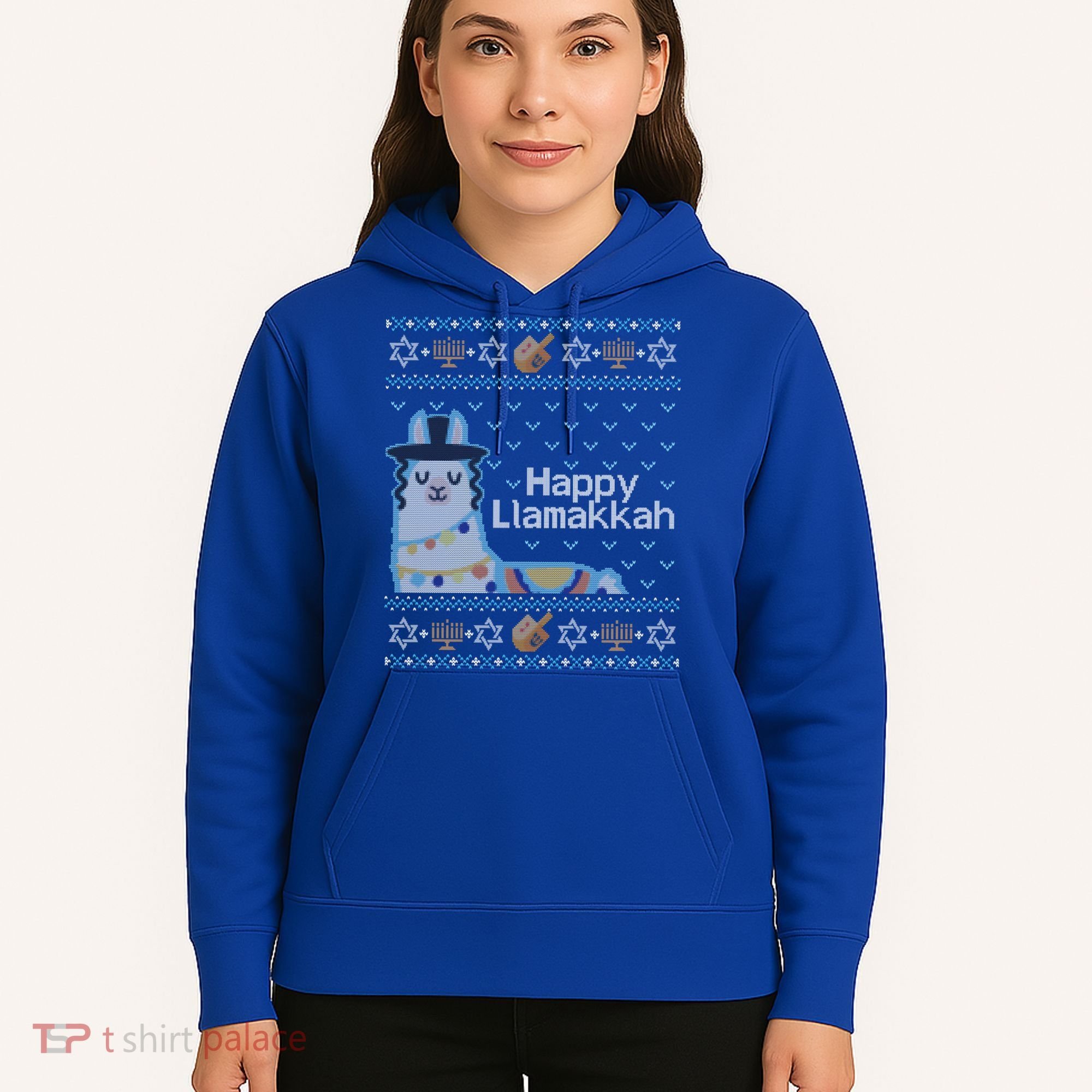 Funny Ugly Hanukkah Sweater Llama Llamakkah Gift Hoodie