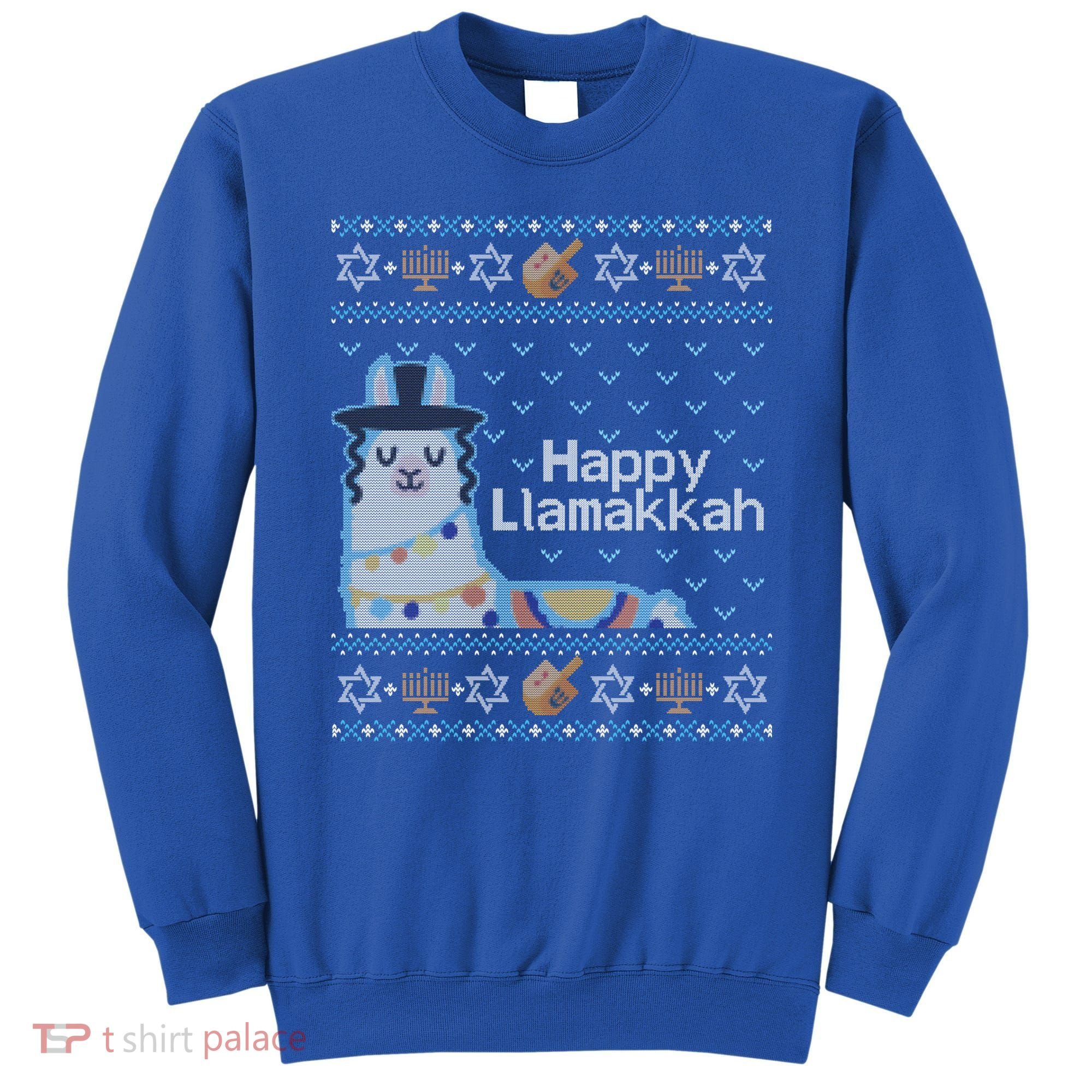 Funny Ugly Hanukkah Sweater Llama Llamakkah Gift Sweatshirt