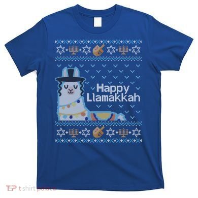 Funny Ugly Hanukkah Sweater Llama Llamakkah Gift T-Shirt