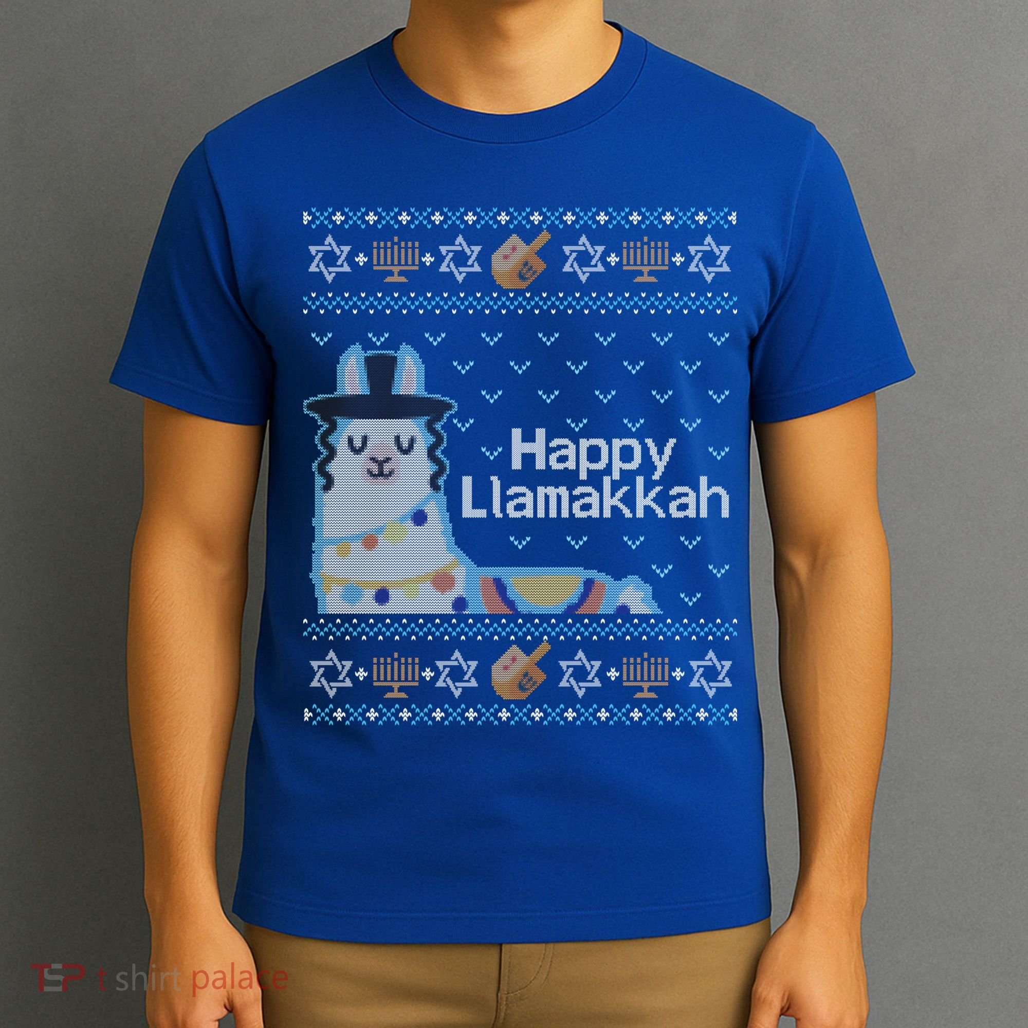Funny Ugly Hanukkah Sweater Llama Llamakkah Gift T-Shirt