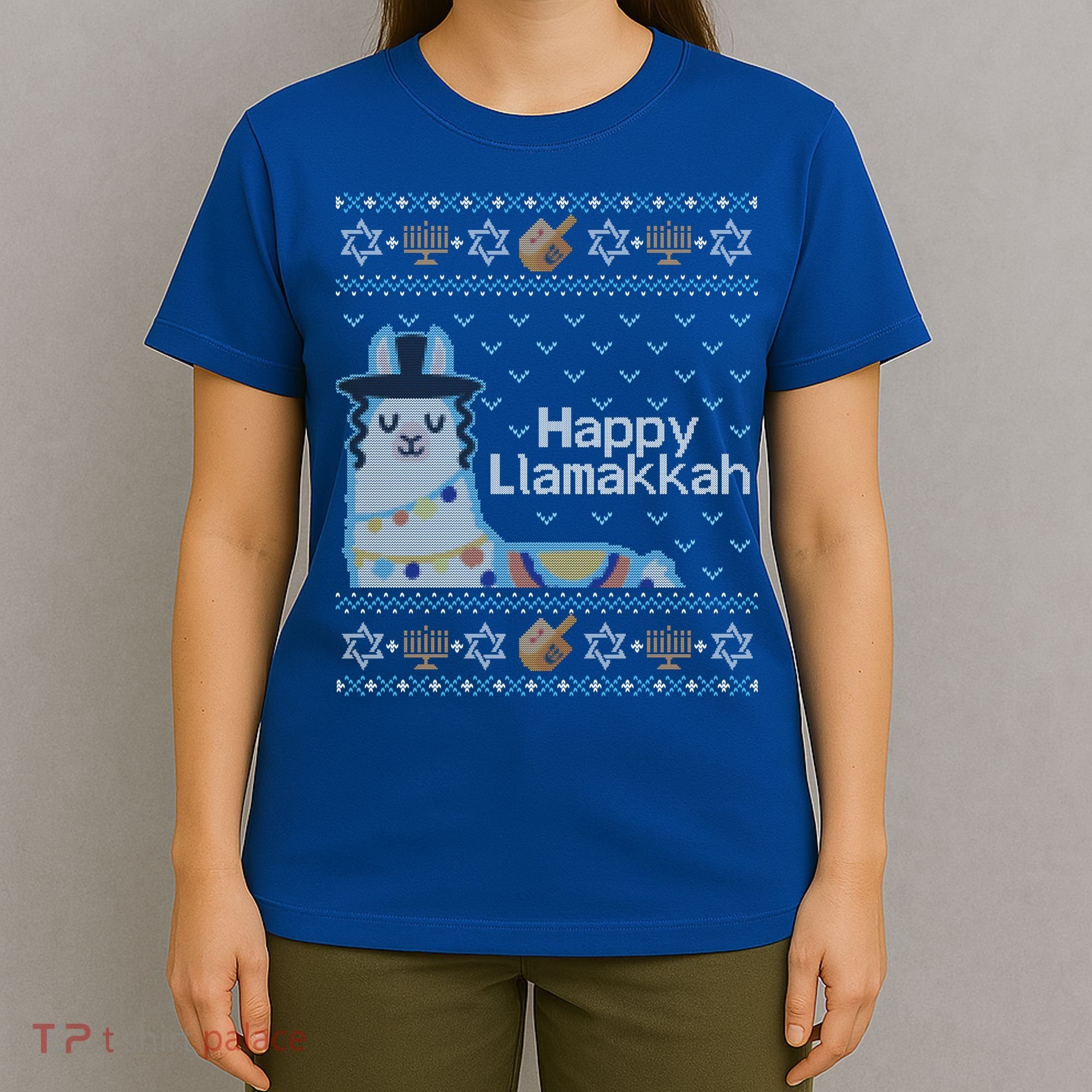 Funny Ugly Hanukkah Sweater Llama Llamakkah Gift T-Shirt