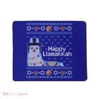 Funny Ugly Hanukkah Sweater Llama Llamakkah Gift Mousepad thumb 0